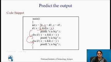 Decision Making Statements : if-else if ladder