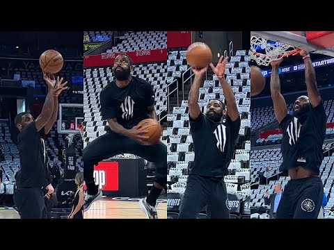Kyrie Irving FULL Pregame Workout: Finishes At Rim, Bag Work And Shooting