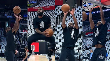 Kyrie Irving FULL Pregame Workout: Finishes At Rim, Bag Work And Shooting