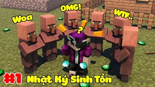 MINECRAFT NHẬT KÝ SINH TỒN (NGÀY1)| TÌM THẤY DÂN LÀNG 