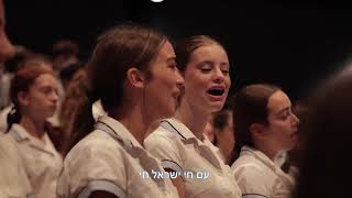 Students of Moriah College in Australia sang Am Yisrael Chai in solidarity with Israel