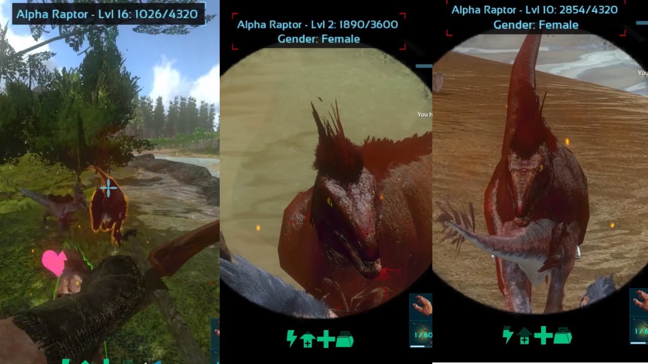 Killing 3 Alpha Raptors with raptors (and a triceratops) in ARK - YouTube