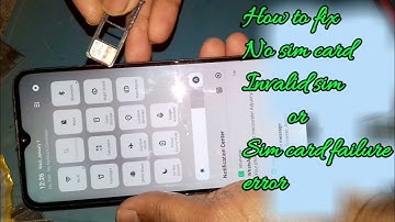 How to Fix No SIM Card, Invalid SIM, Or SIM Card Failure Error on oppo