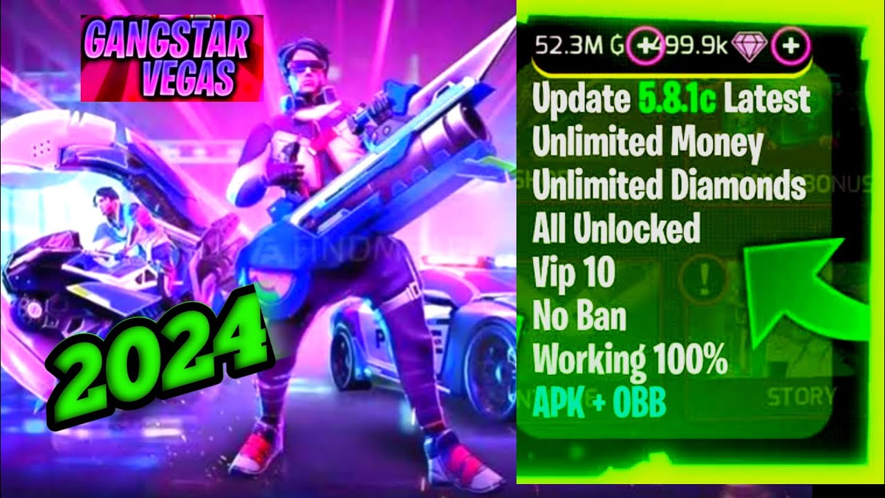 Gangstar Vegas 6.7.0g Mod Apk Unlimited Money / VIP 10
