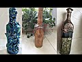 3 Bottle Art Ideas/Bottle Decoration/Wine Bottle Craft/DIY Bottle Art