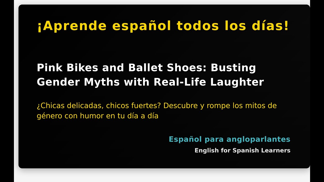 Pink Bikes and Ballet Shoes: Busting Gender Myths with Real-Life Laughter