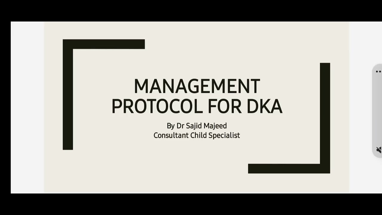 menagement of Diabetic ketoacidosis