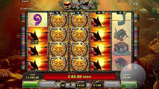 Big win on Orca from Novomatic, €1 bet