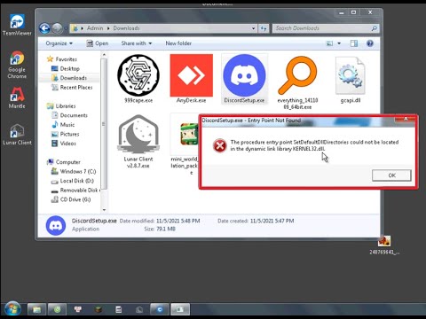 Video Discord Entry Point Not Found on Windows 7 - youtube