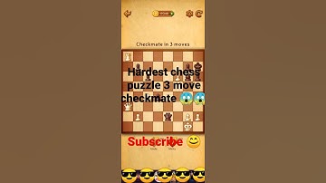 Hardest chess puzzle 3 move checkmate #chesspuzzle #short #chess