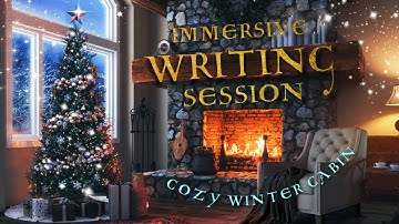 writing in a cozy christmas cabin during a snowstorm 🎄✨ 2-hour immersive writing session