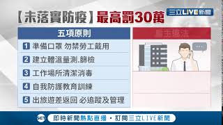 荷包注意! 雇主未落實防疫原則遭檢舉最高罰30萬...【LIVE大現場】20200130│三立新聞台