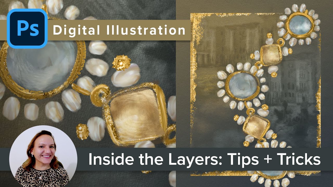 How I digitally painted jewelry in Illustration Tips