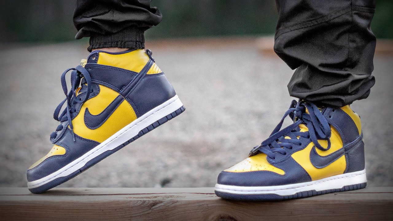 nike dunk high michigan 2020