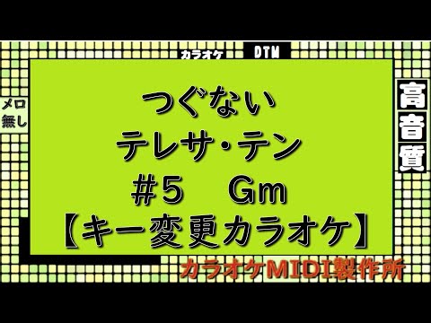 つぐない　テレサ・テン【キー変更カラオケ】＃5　Gm