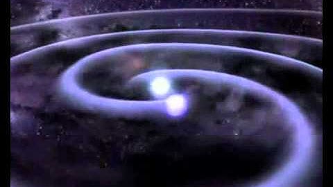 Two white dwarfs orbiting and merging into one forming a new star