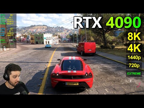 RTX 4090 | Forza Horizon 5 - 720p, 1440p, 4K, 8K - Extreme & MAX settings