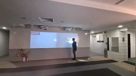Edge blend and single interactive touch with multiple projector