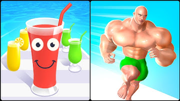 Juice Run 3D🆚Muscle Rush 3D New Levels Big New Update Max Walkthrough Android iOS Gameplay level 777