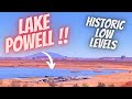 Historic Low Water Levels Reduce Lake Powell Boating Access