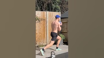 Kettlebell workout // kettlebell leg exercise // kettlebell reverse lunge exercise //
