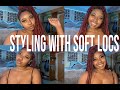 styling with soft locs ! #roadto1k #hairstyling #softlocs