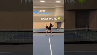 two handed backhand therapy session #pickleball #training #fyp #shorts #shortsfeed