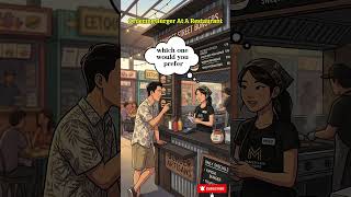 Ordering Burger at a Restaurant #OrderingFood #learnenglish #DiningOut #EnglishConversation #learn
