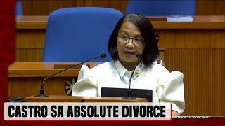 Rep. Castro, pabor sa absolute divorce bill