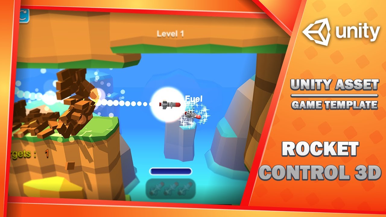 Rocekt Control 3D - Game Template, video preview 2