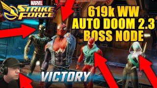 3 Star Spider Punk Destroys Doom 2.3 Boss - MARVEL Strike Force - MSF
