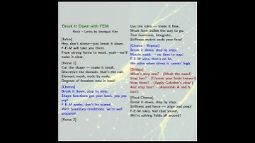 Finite Element Method -  Break It Down with FEM - Rock #mathematics #music #numericalanalysis