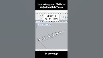 How to Copy and Divide an Object Multiple Times in SketchUp #shorts