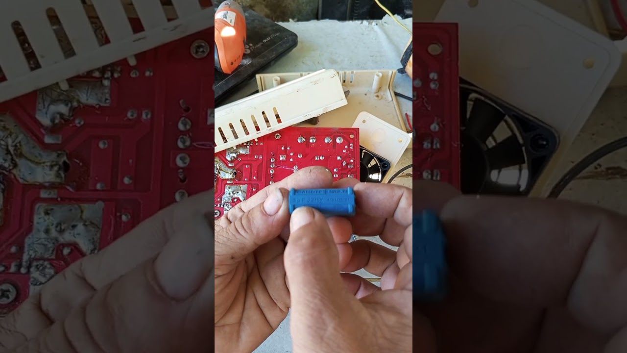 full video po Ng fish 🐠 inverter, problem no power output, broken capacitor,