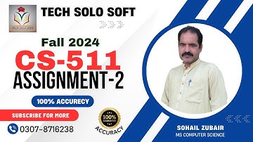 CS511 Assignment 2 Solution 2024 | Fall 2024 | CS511 Assignment 2 Solution fall 2024 #techsolosoft