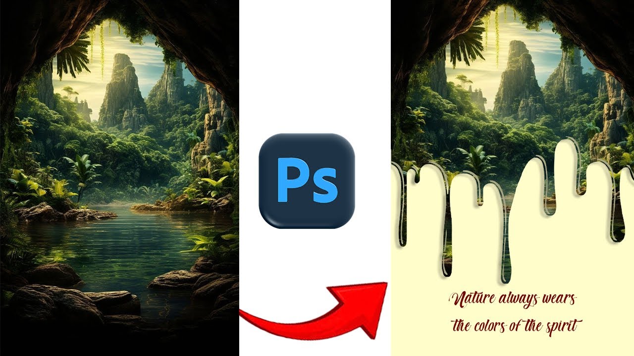 "Dripping Effect Photoshop Tutorial | Creative Nature Reveal Design"