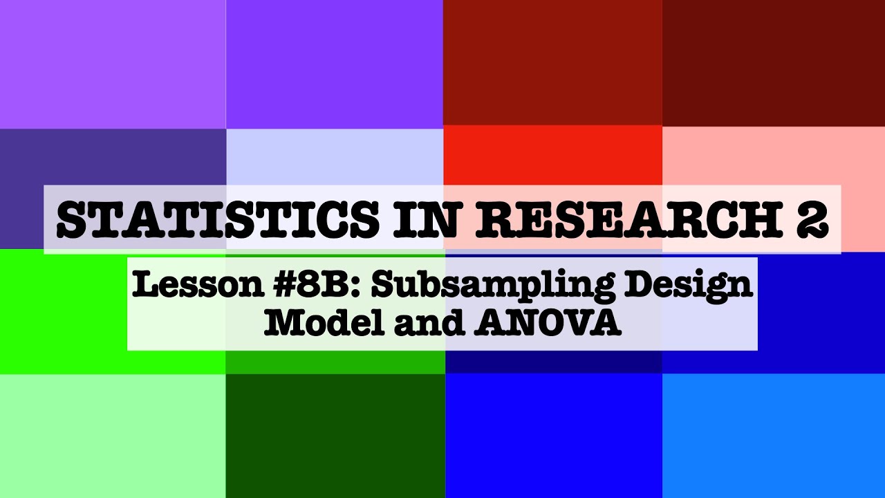 Lesson 8B - Subsampling Design: Model and ANOVA Example - YouTube
