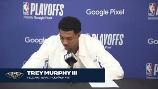 Trey Murphy III talks offensive struggles | Pelicans-Thunder Game 3 Postgame | 2024 NBA Playoffs