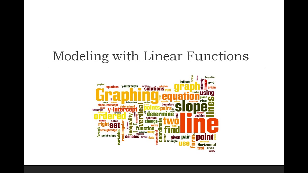 Modeling with Linear Functions