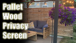 Patio Privacy Screen from Pallets