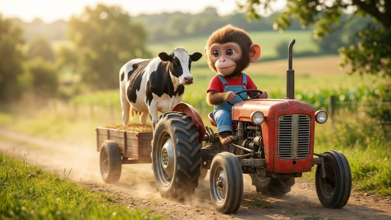 A Good Day with Monkey NaNa: Fixing, Helping, and Saving Animals on the Farm! 🚜🐾