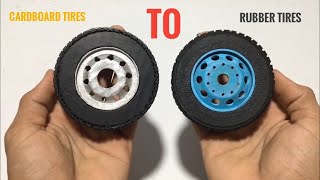 How to Make RC Heavy Construction Tractor Truck Homemade RC Car Project #3 Rim Hub Rubber Tires screenshot 5
