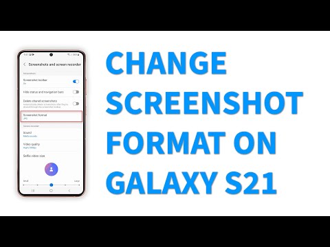 गैलेक्सी S21 स्क्रीनशॉट फॉर्मेट JPG या PNG (Android 12) कैसे बदलें