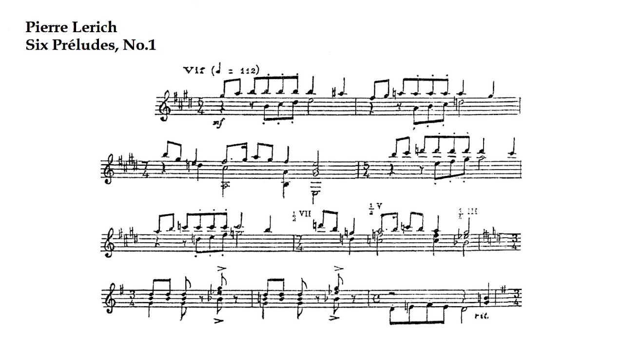 Pierre Lerich. Six Préludes, N1