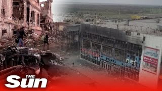 Drone footage reveals debris and devastation in Mariupol as Russia claims city is 'back to normal