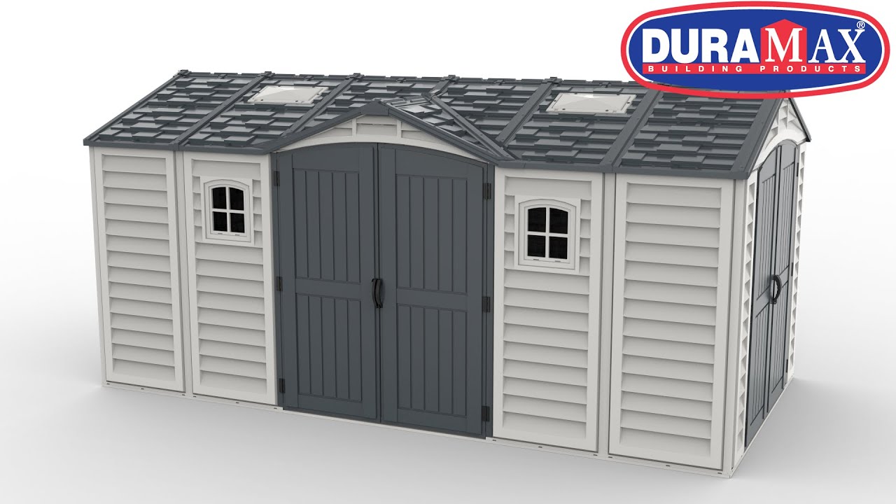 DuraMax 15x8 Apex Pro Plastic Vinyl Outdoor Storage Shed 40216