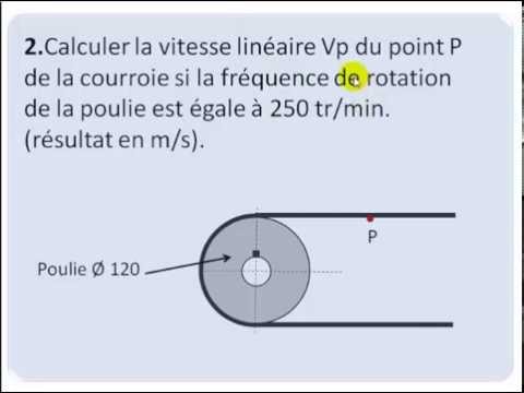 Mecanique exo 2 : Mouvement de rotation MCU - Poulie courroie - YouTube