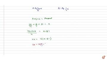 A certain amount of money is distributed among A, B and C. A gets `3/16`and B gets `1/4` of t