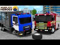 Fire Truck Frank in Situation | Police Truck Loses a Wheel and Needs Help | Wheel City Heroes (WCH)