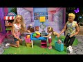 Barbie Dream House Story with Barbie and Ken Shopping at New Chelsea Little Grocery Store
